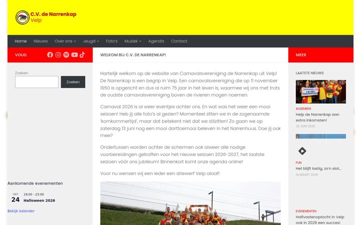 Screenshot di cvdenarrenkap.nl