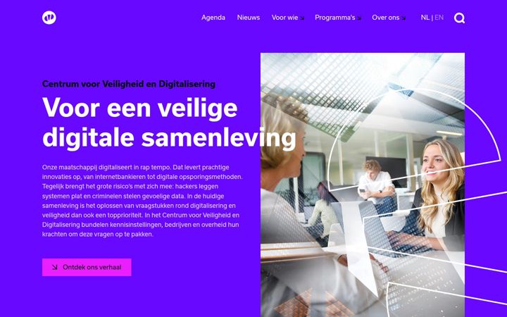 Screenshot di cvdnederland.nl
