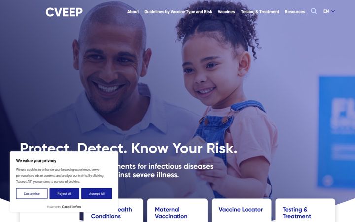 Screenshot von cveep.org