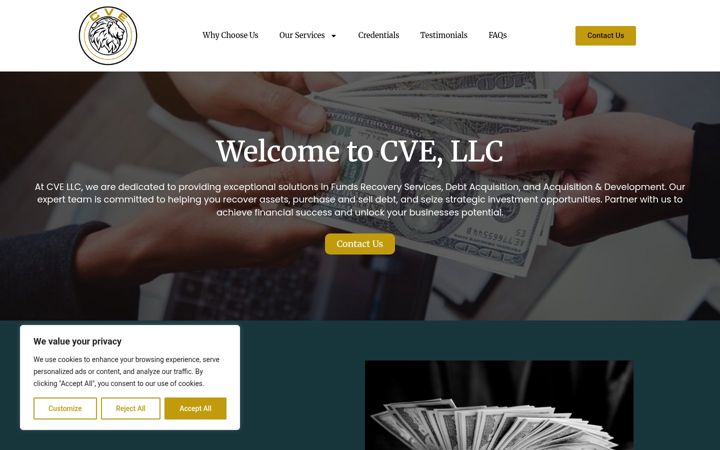 Ekrano kopija cvegroup.net