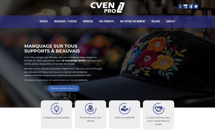 Screenshot of cven-pro.fr