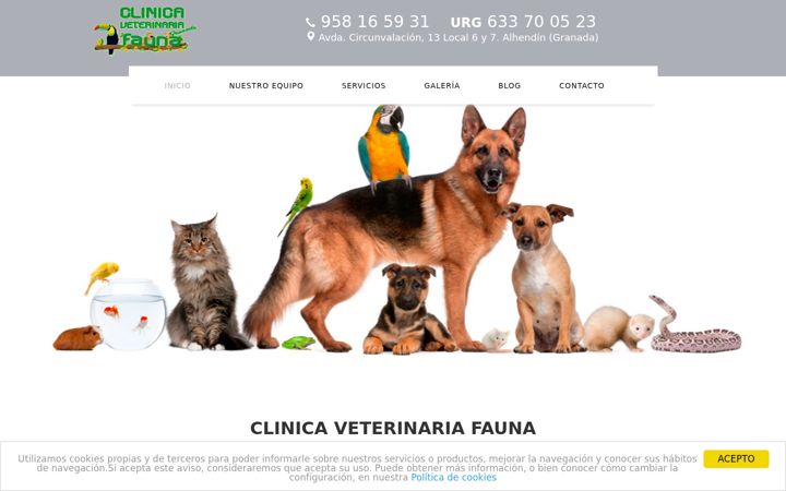Screenshot of cveterinariafauna.es