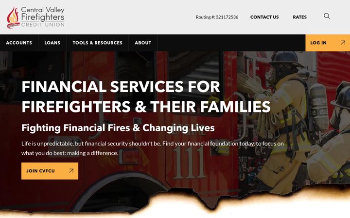Screenshot of cvfirecu.org