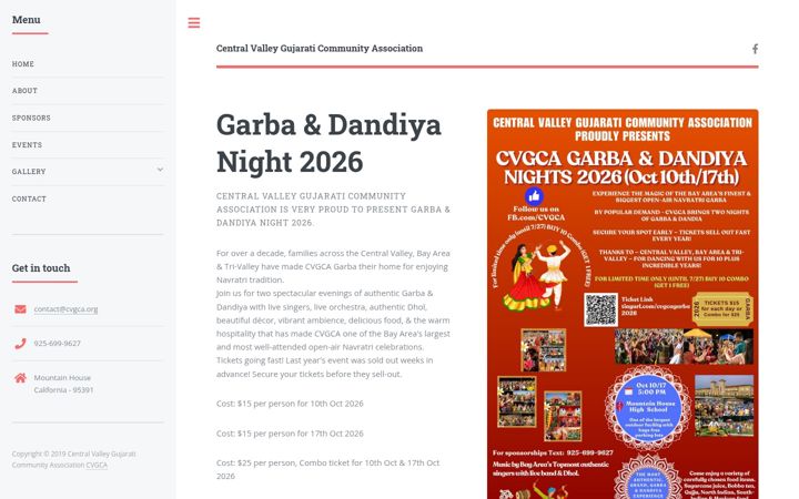 Screenshot of cvgca.org