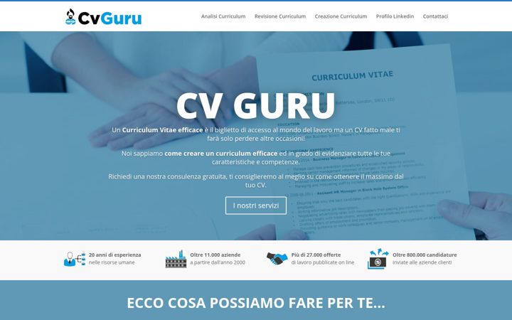 Skjermbilde av cvguru.it