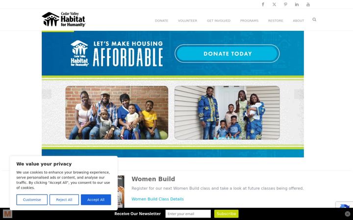 Screenshot of cvhabitat.org
