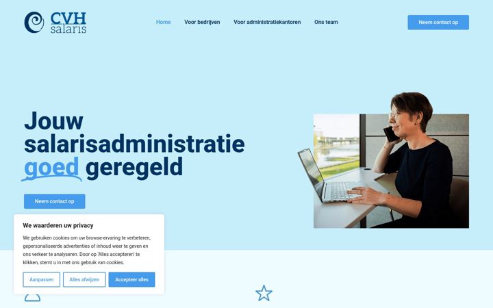 Screenshot of cvhsalaris.nl