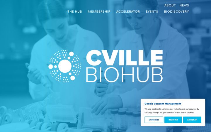Screenshot of cvillebiohub.org