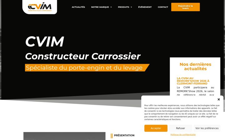 Screenshot von cvim.fr