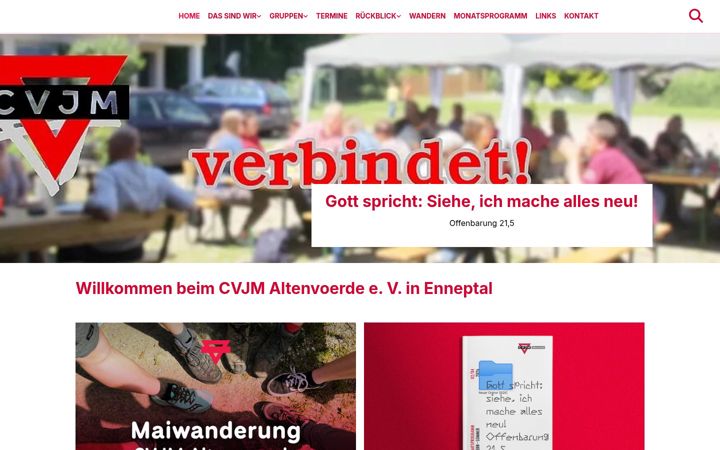 Screenshot of cvjm-altenvoerde.de