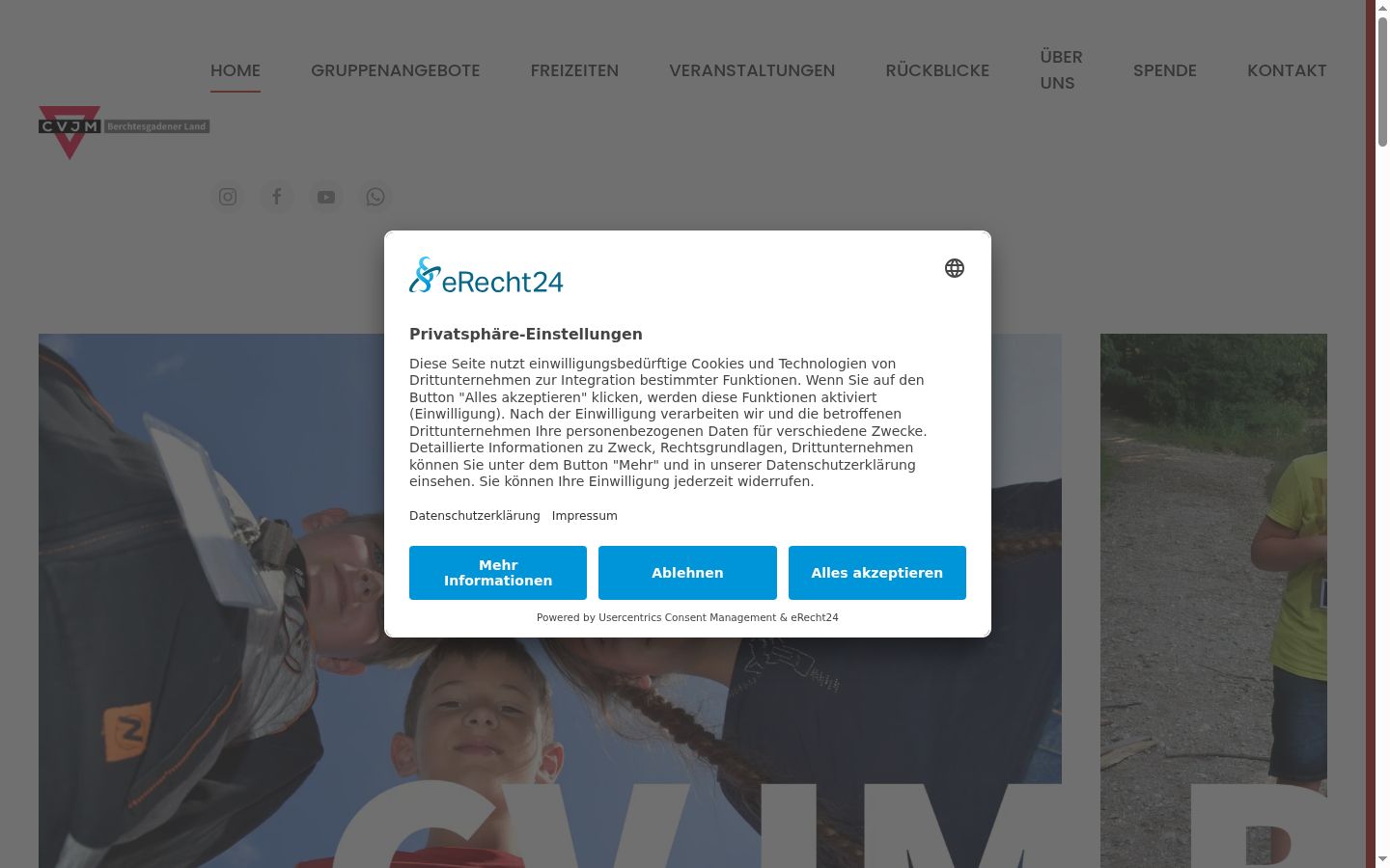 Zrzut ekranu banera zgody wyświetlanego przed jakąkolwiek interakcją