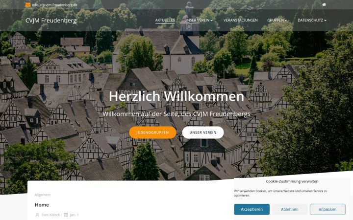 Screenshot of cvjm-freudenberg.de