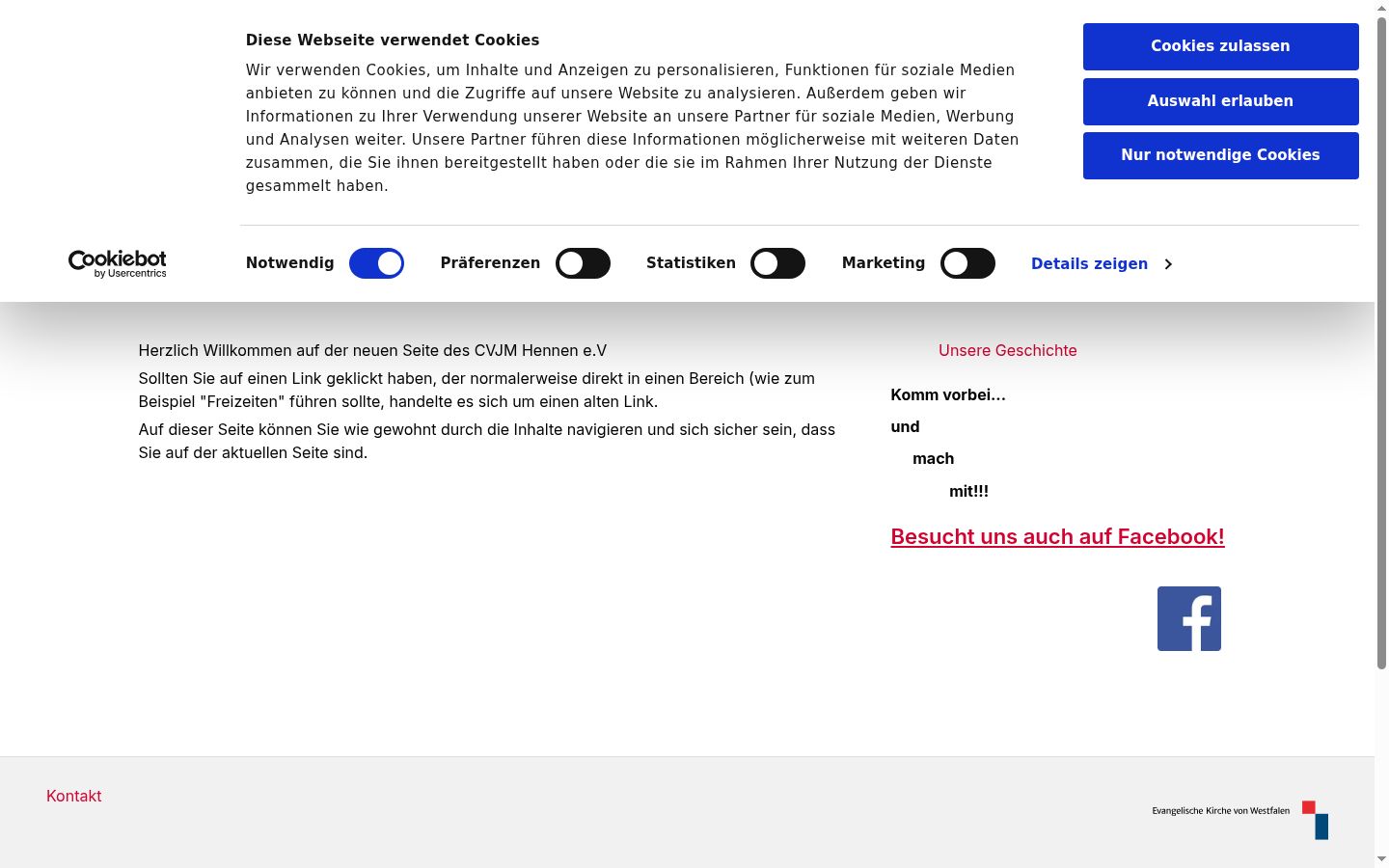 Screenshot del banner di consenso mostrato prima di qualsiasi interazione