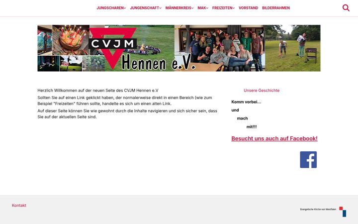 Screenshot of cvjm-hennen.de