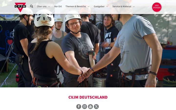 Screenshot of cvjm.de