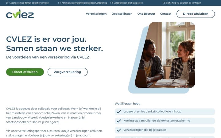 Screenshot of cvlez.nl