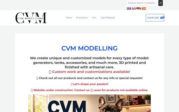 Screenshot of cvm-modellismo.com