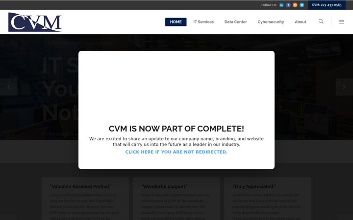 Screenshot of cvm.com