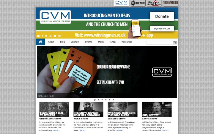 Screenshot of cvm.org.uk