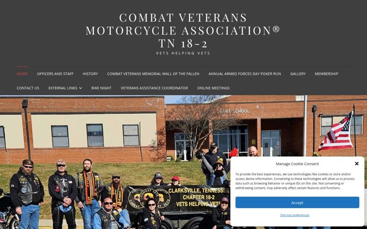 Screenshot of cvma182.org