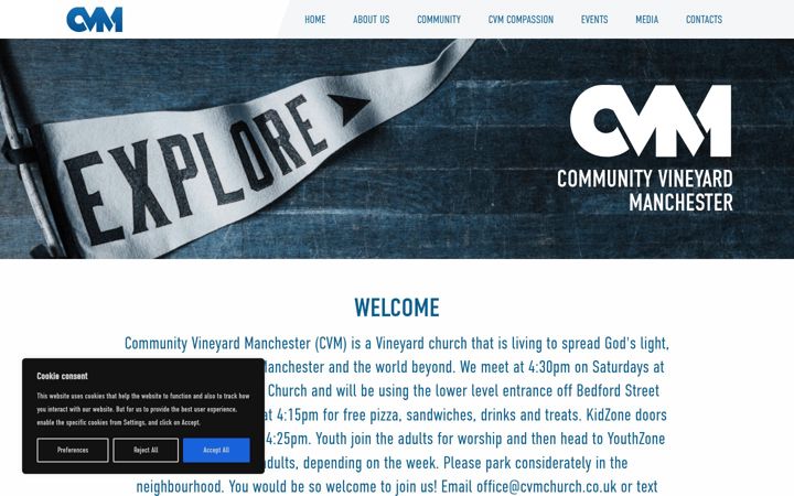 Captura de ecrã de cvmchurch.co.uk