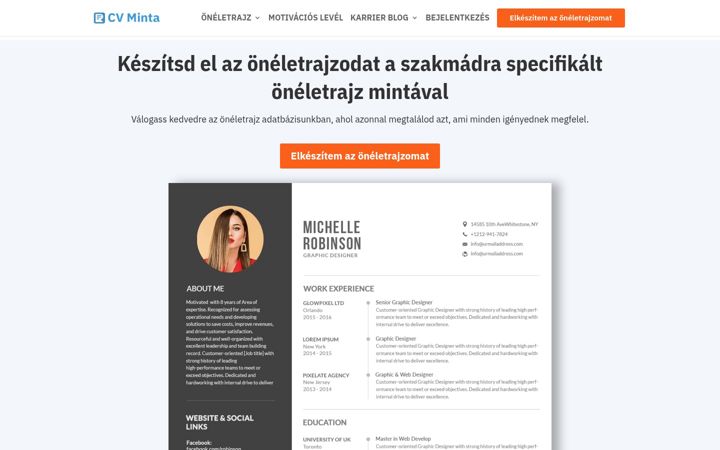 Screenshot of cvminta.com