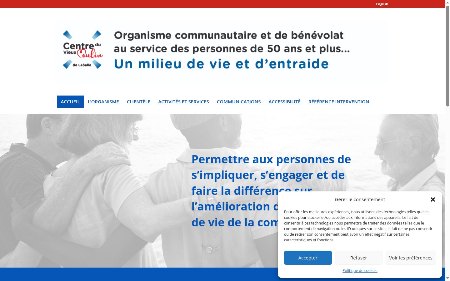 Screenshot van de toestemmingsbanner zoals getoond vóór enige interactie