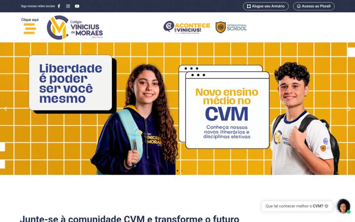 Screenshot of cvmsp.com.br