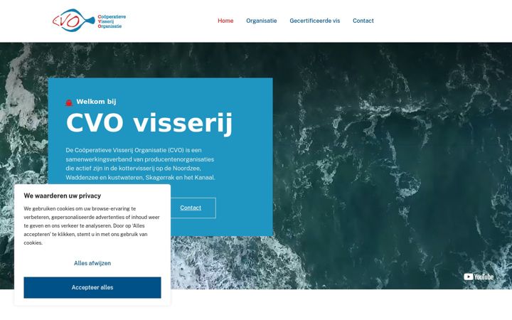 Skærmbillede af cvo-visserij.nl