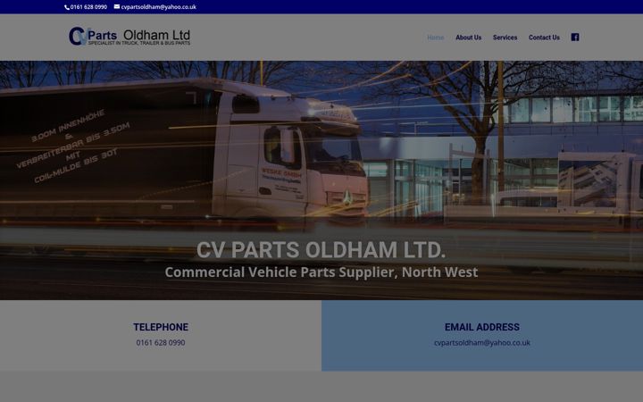 Screenshot of cvpartsoldham.co.uk