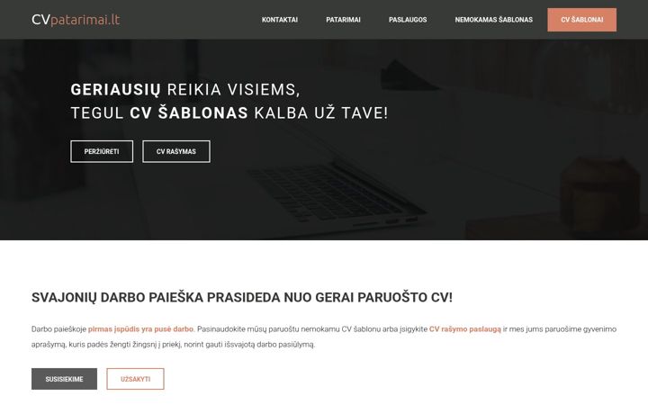 Ekrano kopija cvpatarimai.lt