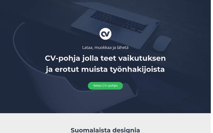 Screenshot di cvpohja.fi