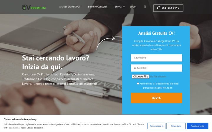 Screenshot of cvpremium.it