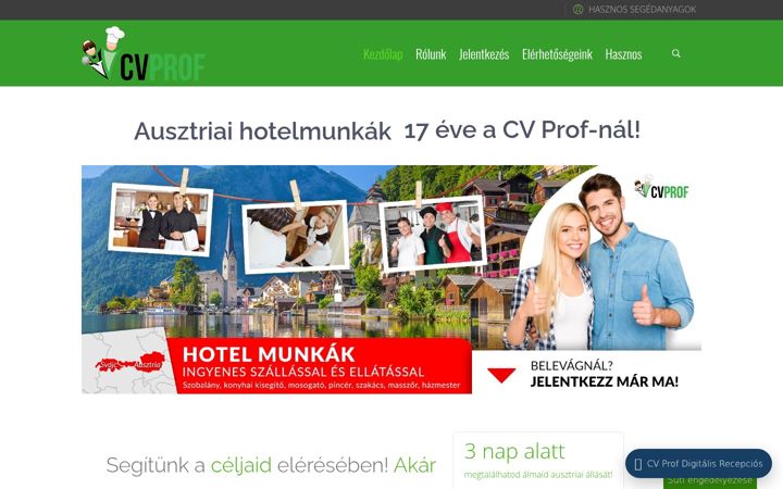 Screenshot of cvprof.eu