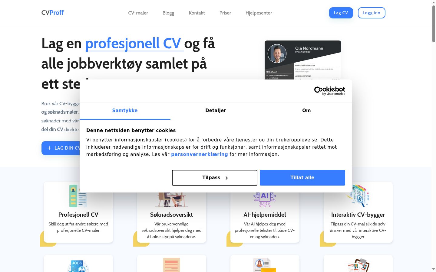 Snimka zaslona bannera za privolu prikazanog prije bilo kakve interakcije