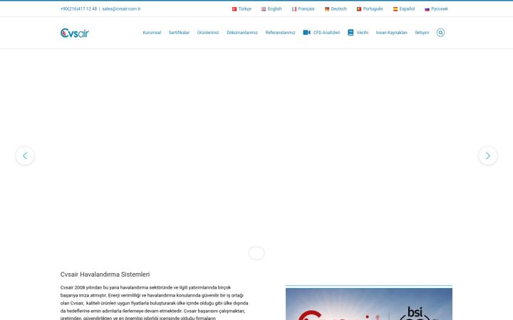 Ekrānuzņēmums no cvsair.com.tr