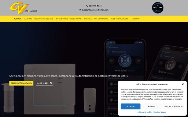 Screenshot of cvsecurite69.fr
