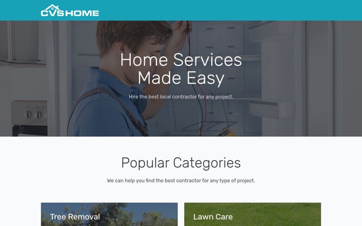Screenshot ta' cvshome.org