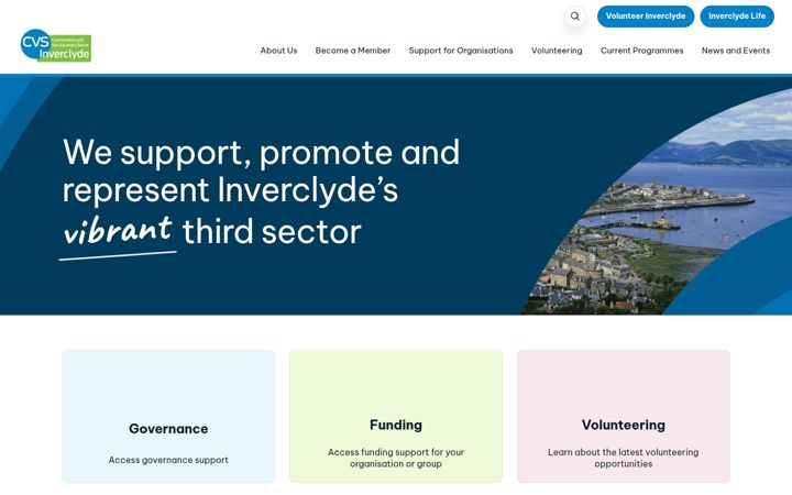 Screenshot of cvsinverclyde.org.uk