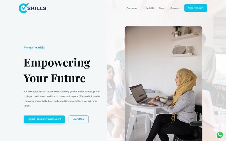 Ekrano kopija cvskills.net