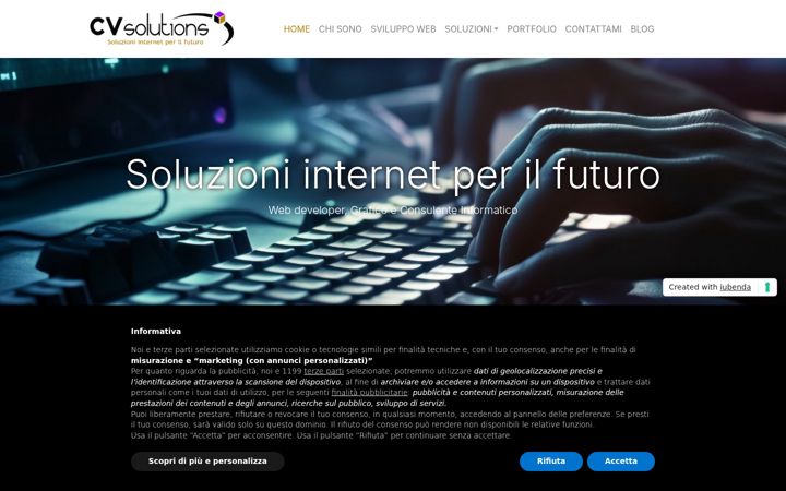 Screenshot of cvsolutions.it