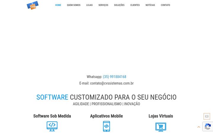 Screenshot of cvssistemas.com.br