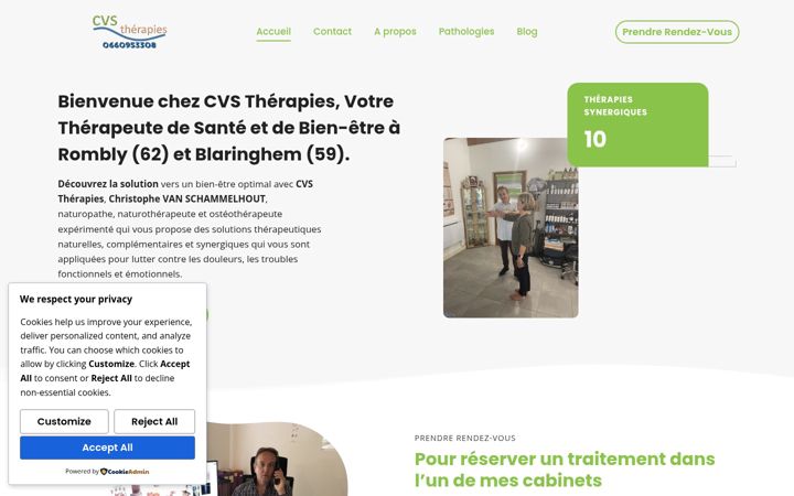 Screenshot of cvstherapies.fr