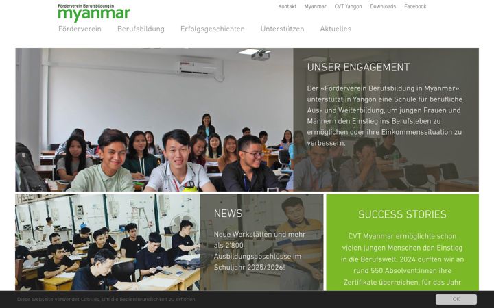 Screenshot von cvt-myanmar.org