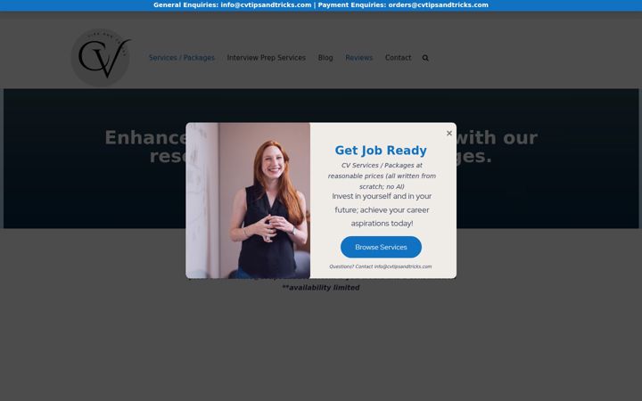 Screenshot of cvtipsandtricks.com