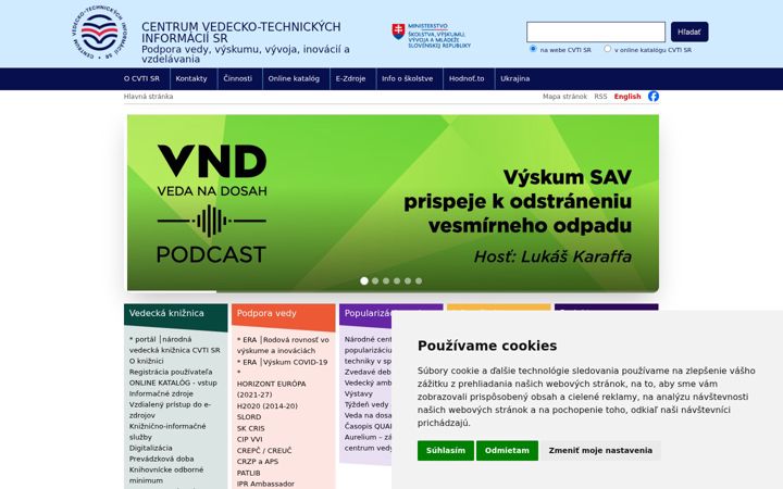Screenshot of cvtisr.sk