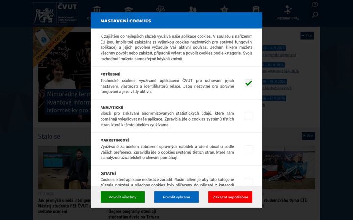 Screenshot van cvut.cz