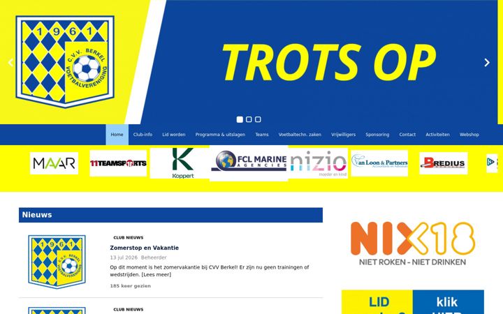 Screenshot ta' cvvberkel.nl