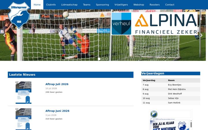 Screenshot of cvwieringermeer.nl