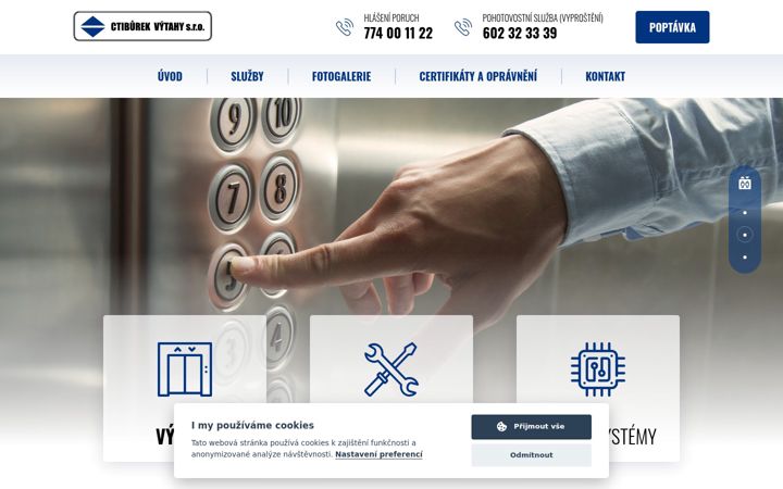 Screenshot van cvytahy.cz